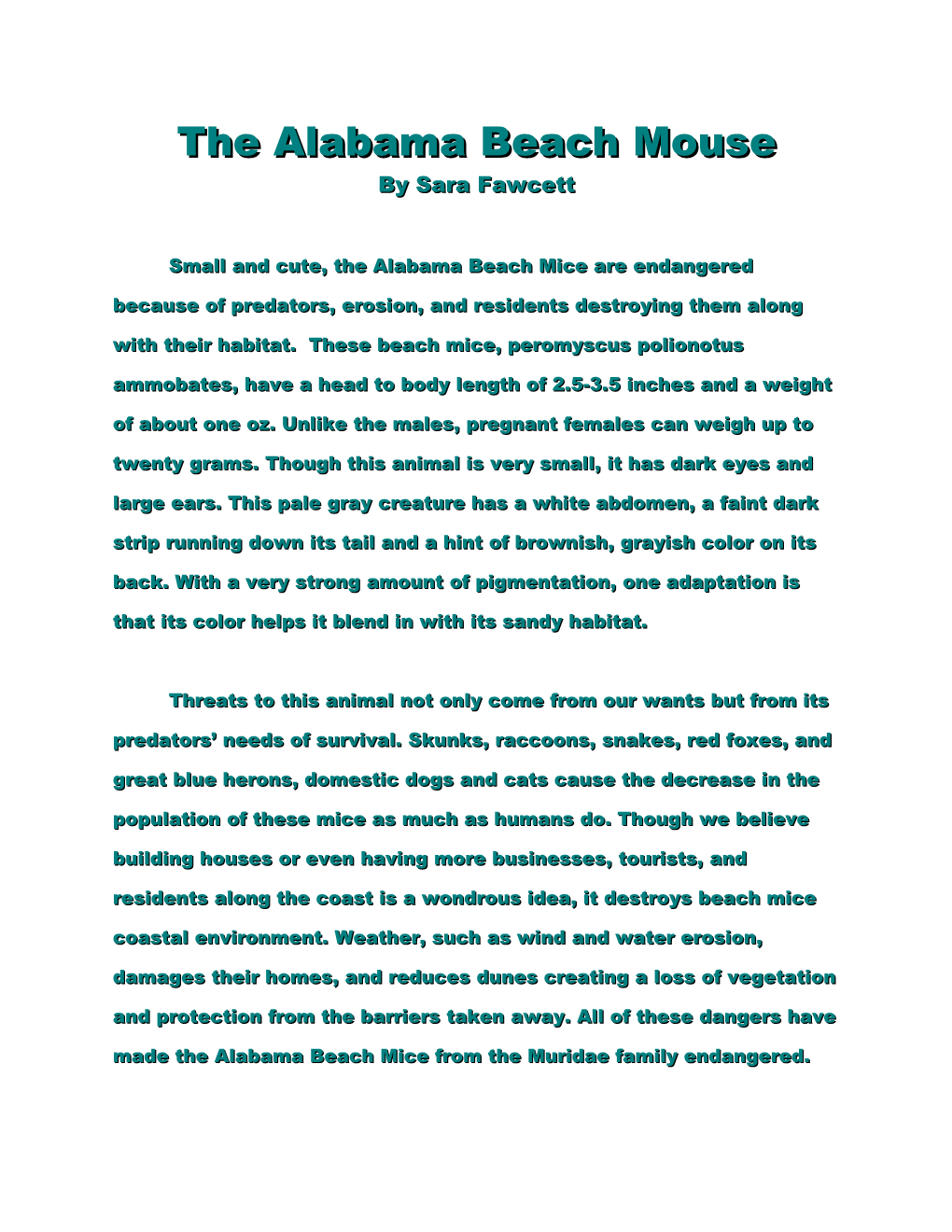 The Alabama Beach Mouse