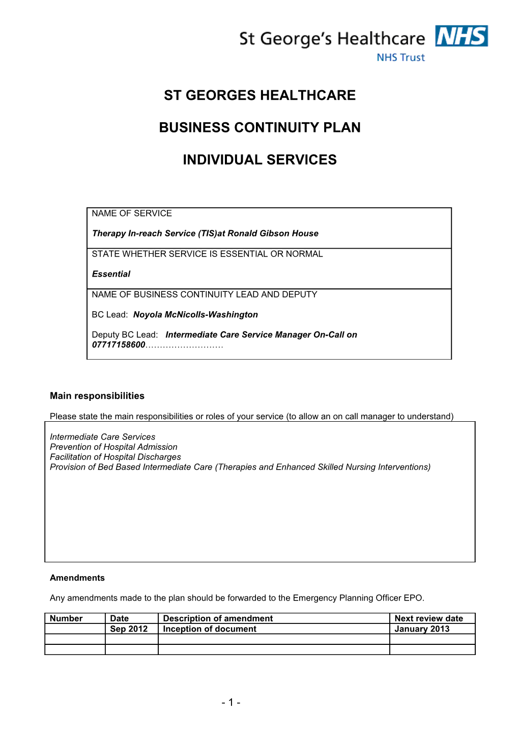 Business Continuity Planning Template s2