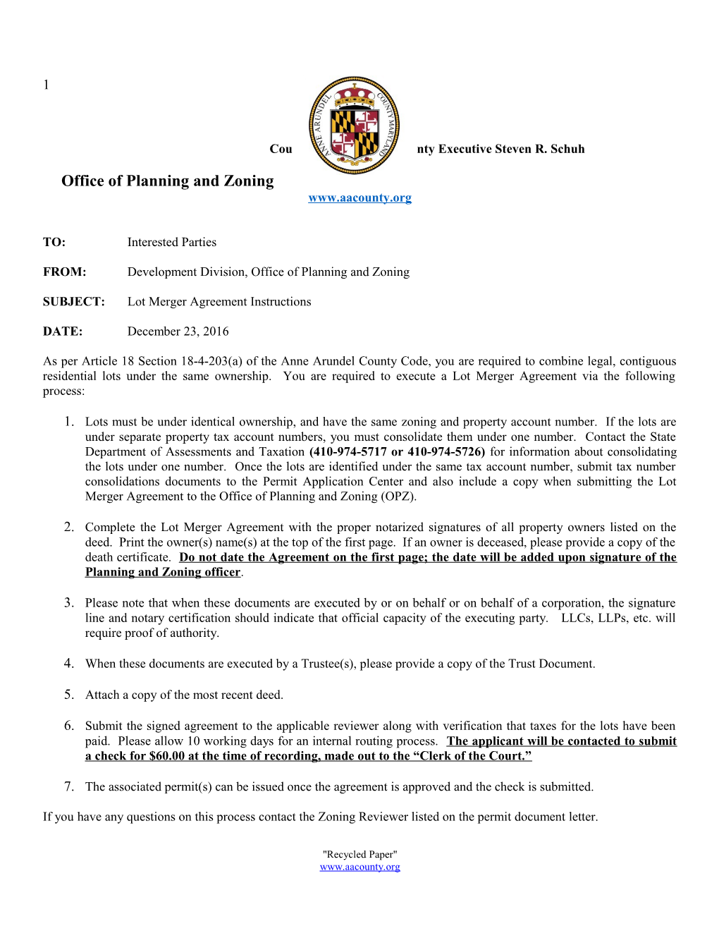 Office of Planning and Zoning