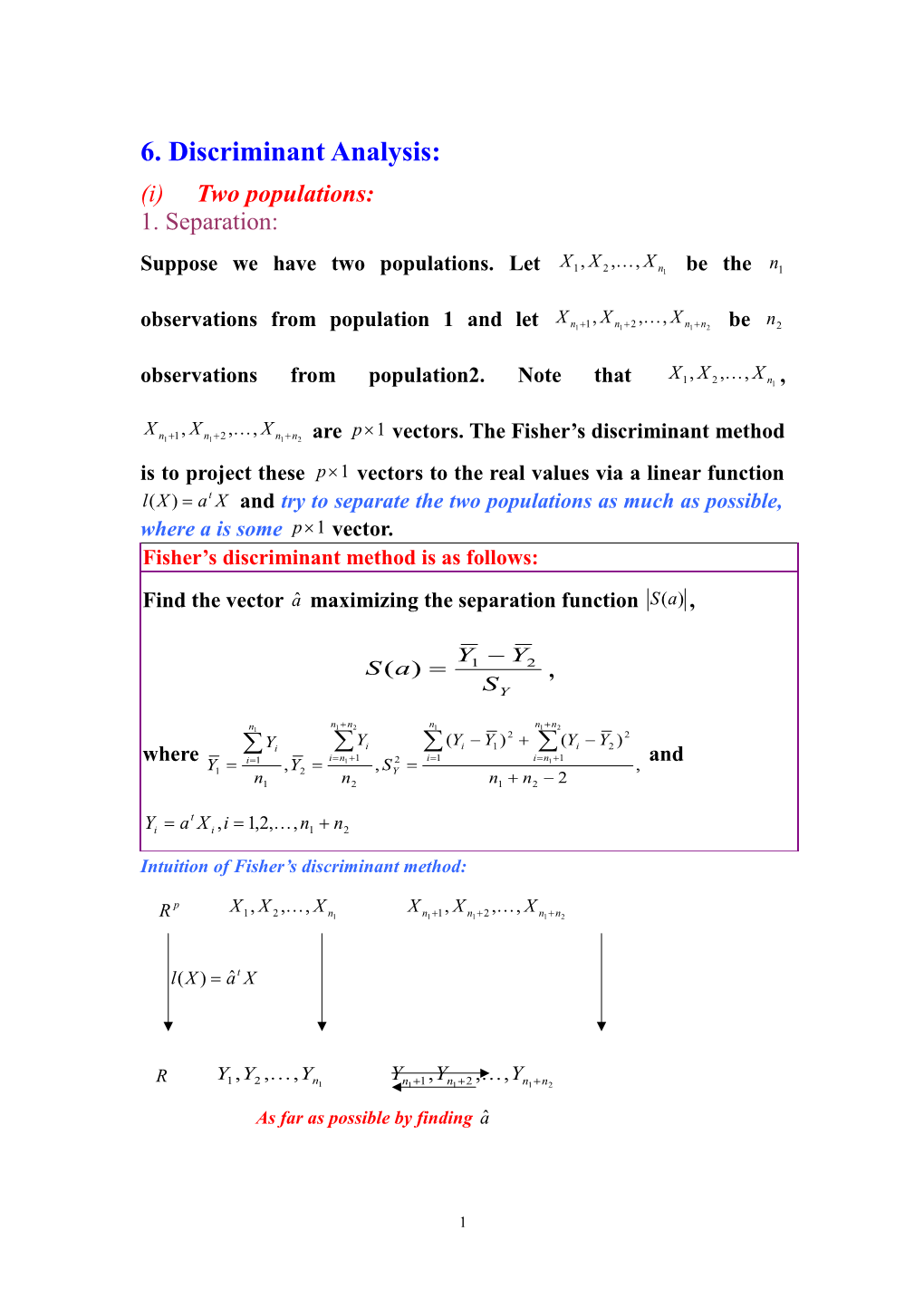 6. Discriminant Analysis