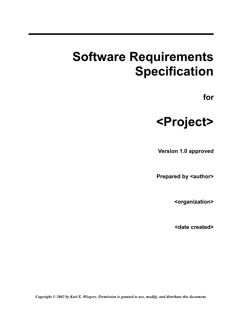 Software Requirements Specification Template s4