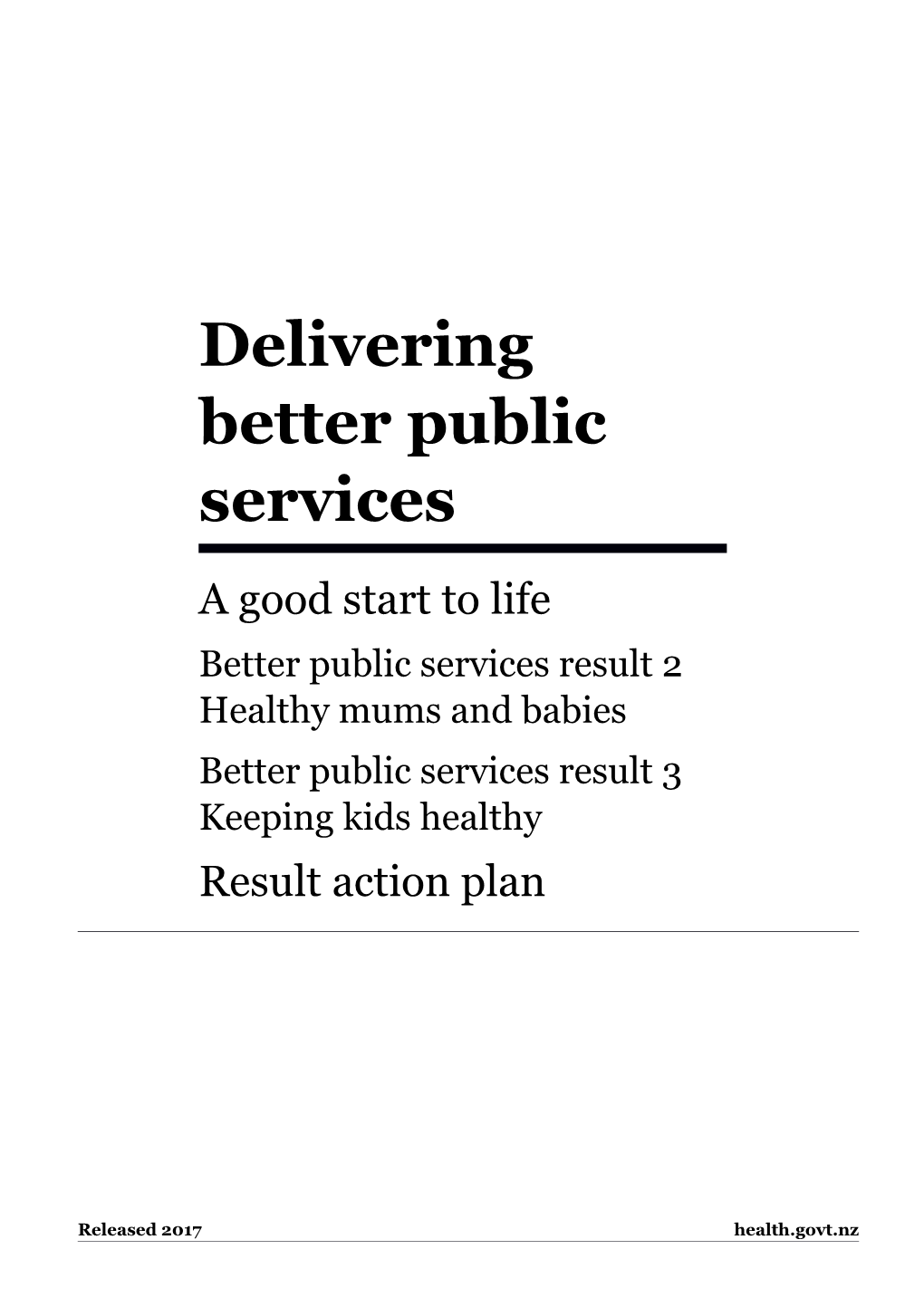 Delivering Better Public Services