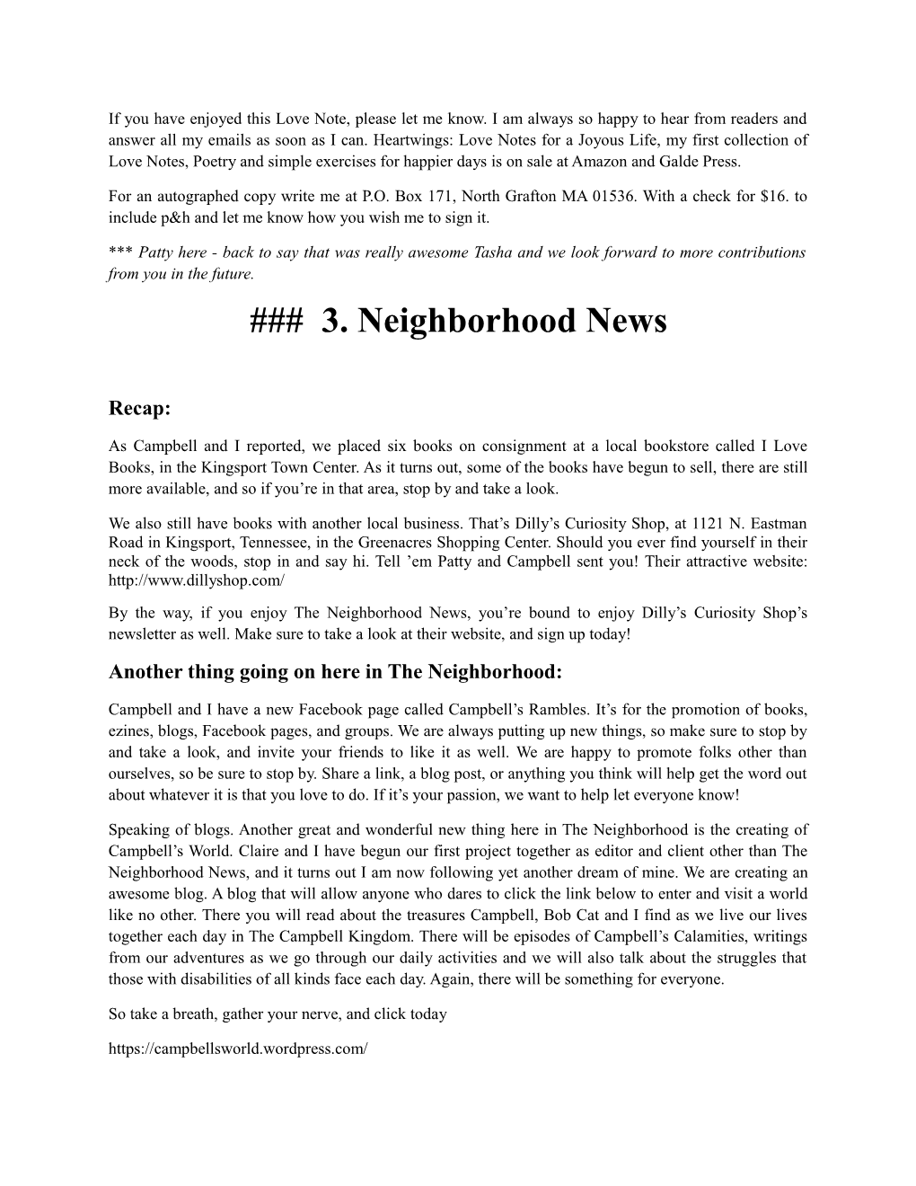 The Neighbourhood News