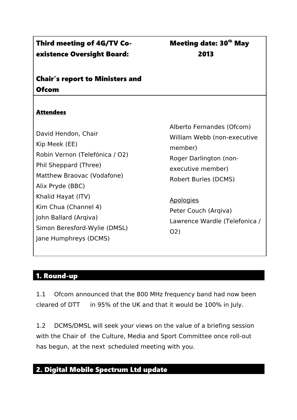 1.2DCMS/DMSL Will Seek Your Views on the Value of a Briefing Session with the Chair Of