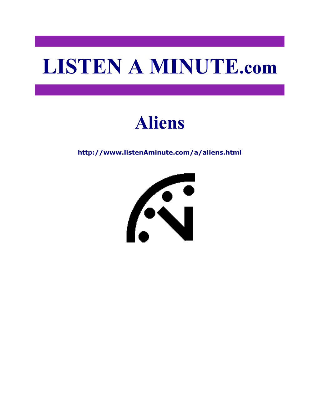 Listen a Minute.Com - ESL Listening - Aliens