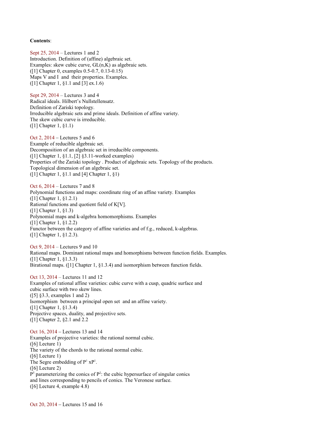 Introduction. Definition of (Affine) Algebraic Set