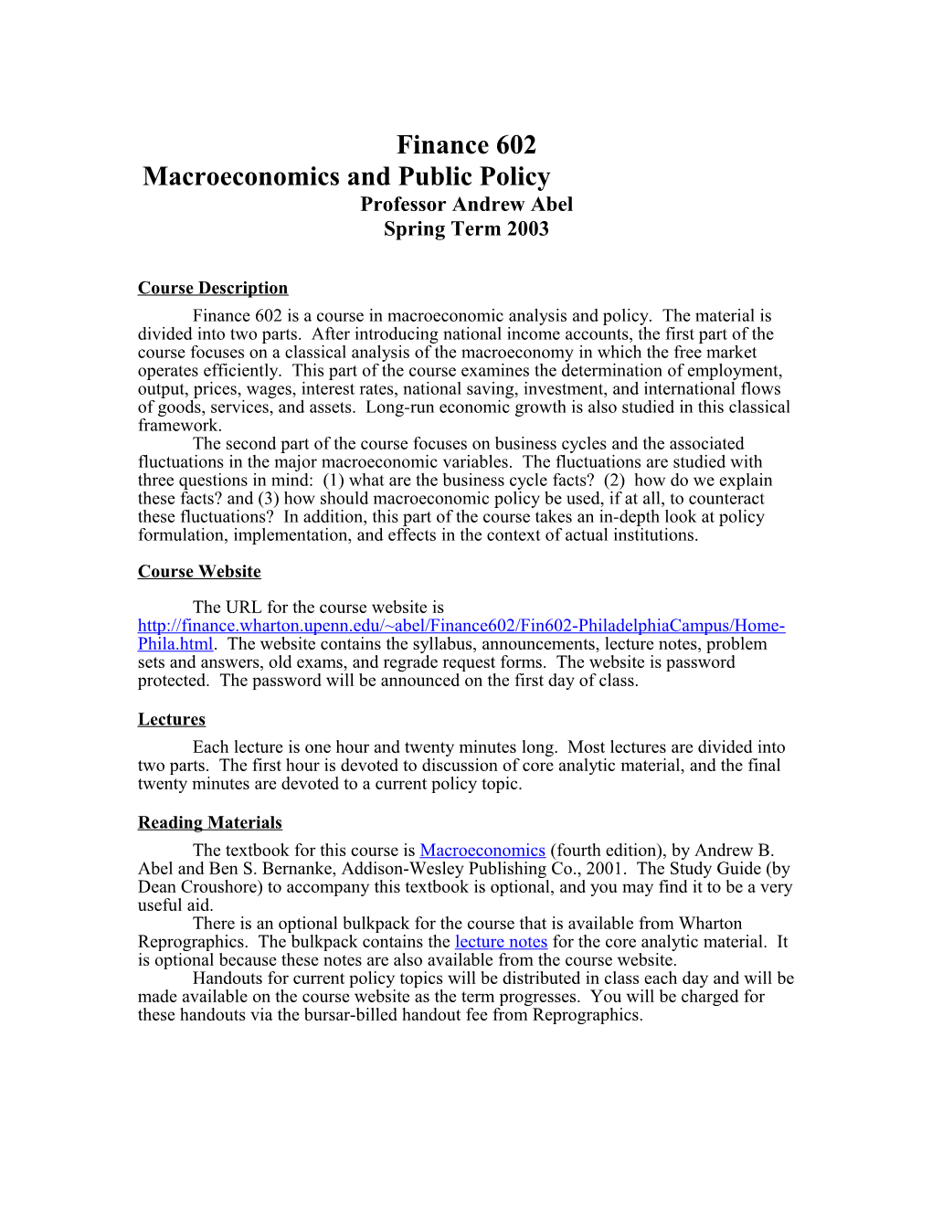 Macroeconomics and Public Policy