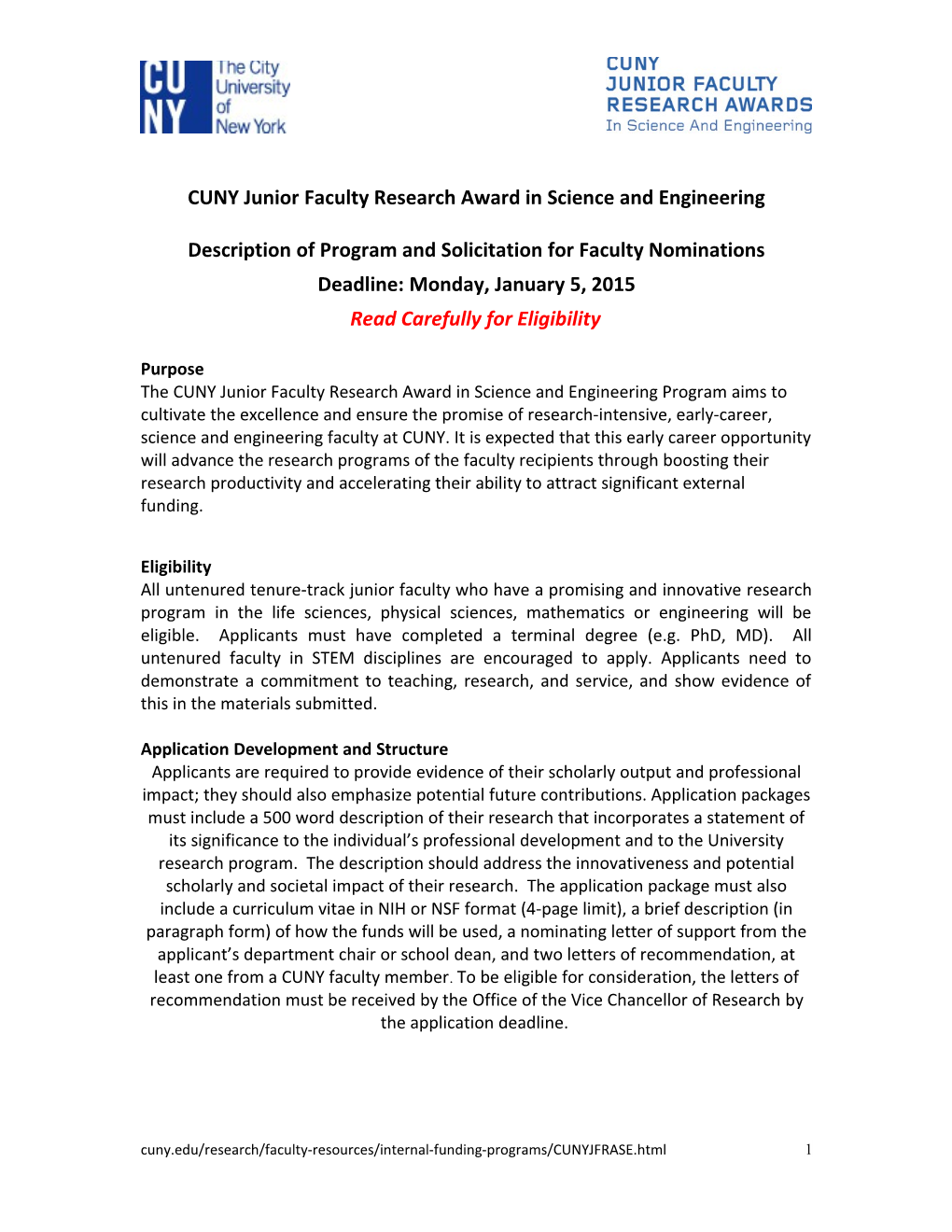 2007 Cuny Collaborative Incentive Research Grants Program