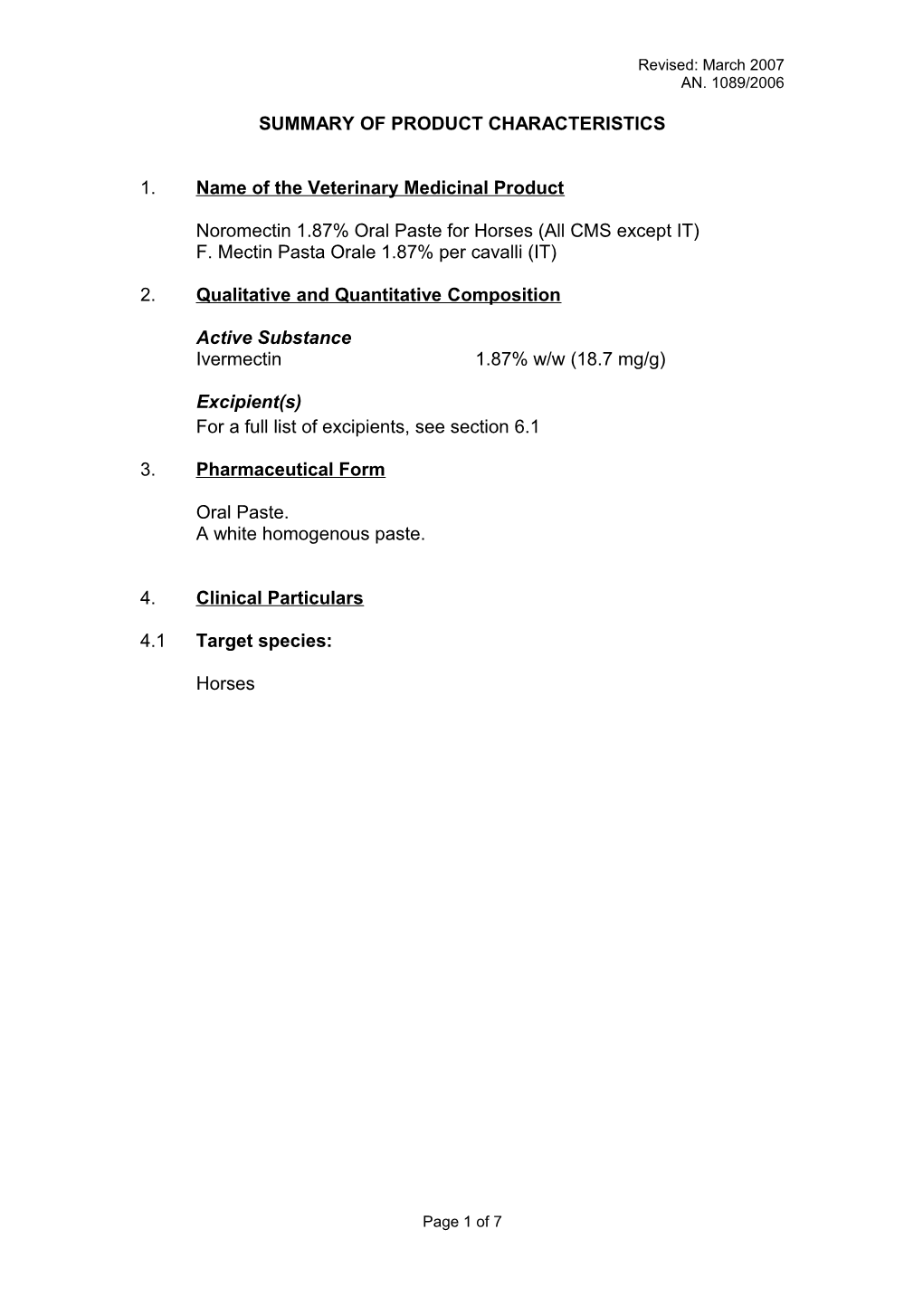 Summary of Product Characteristics s11