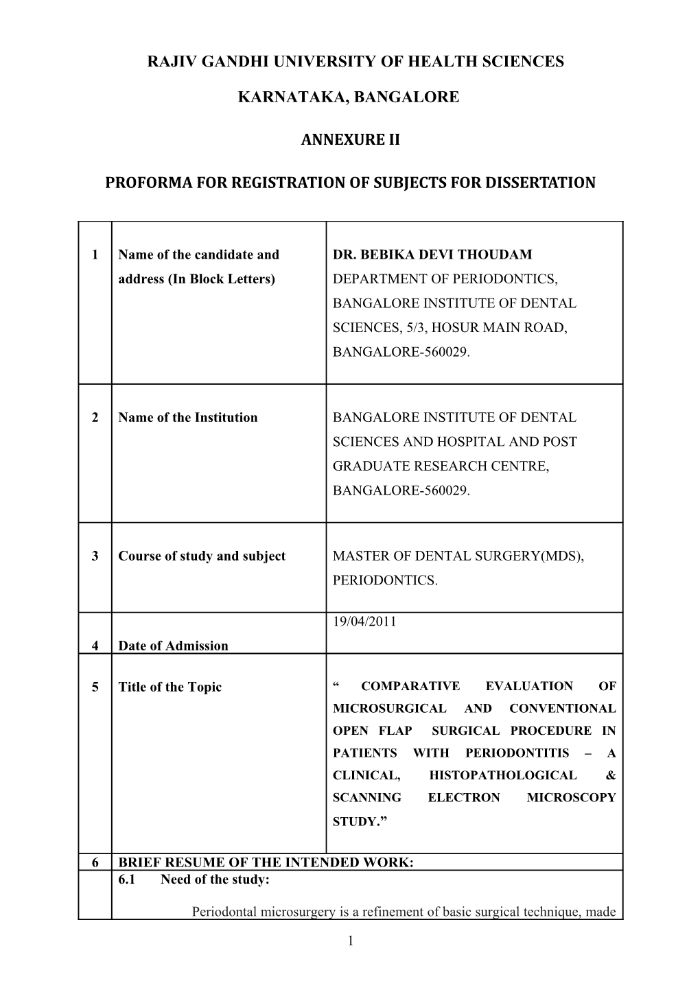 Rajiv Gandhi University of Health Sciences Karnataka, Bangalore s15