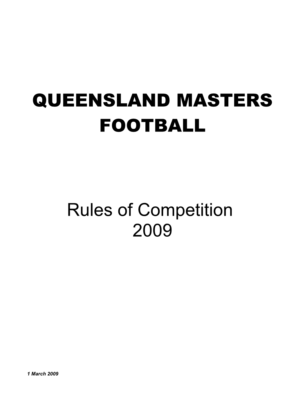 Queensland Masters Football