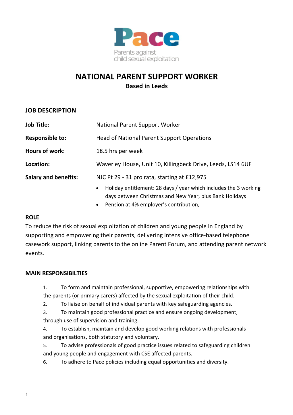 National Parent Support Worker