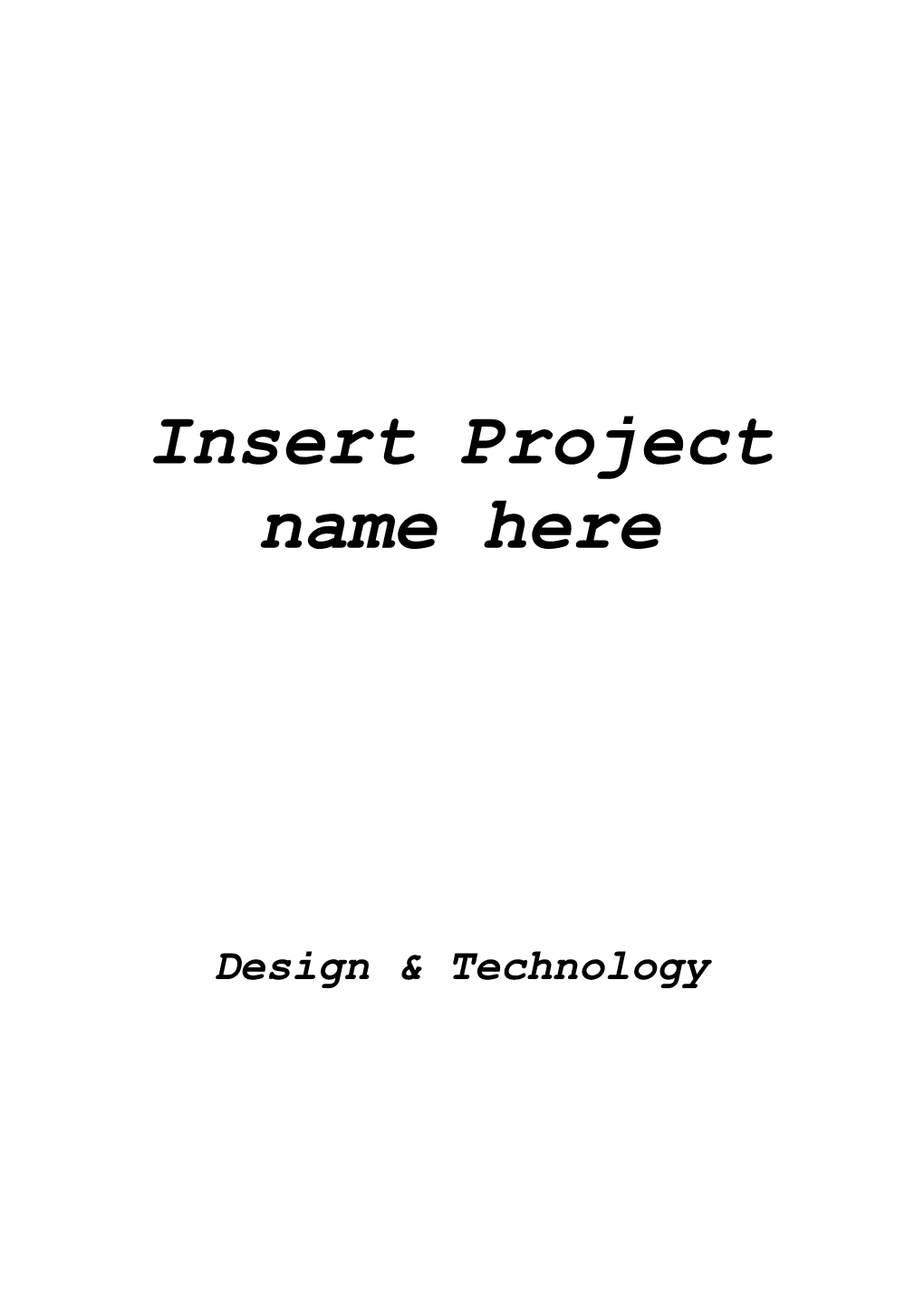 Insert Project Name Here