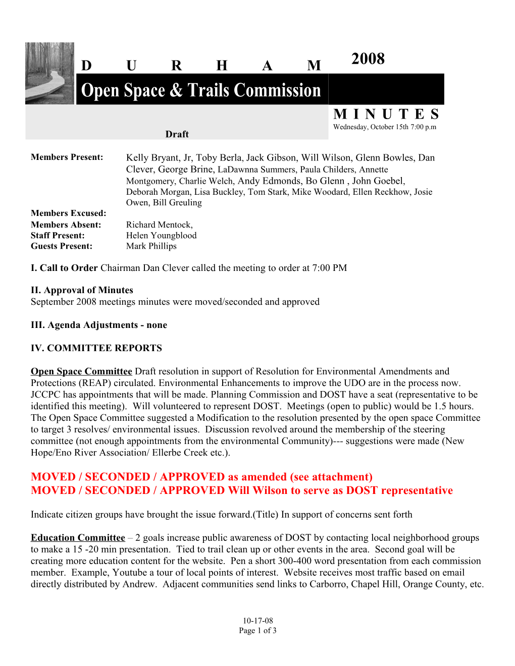 Open Space & Trails Commission s2