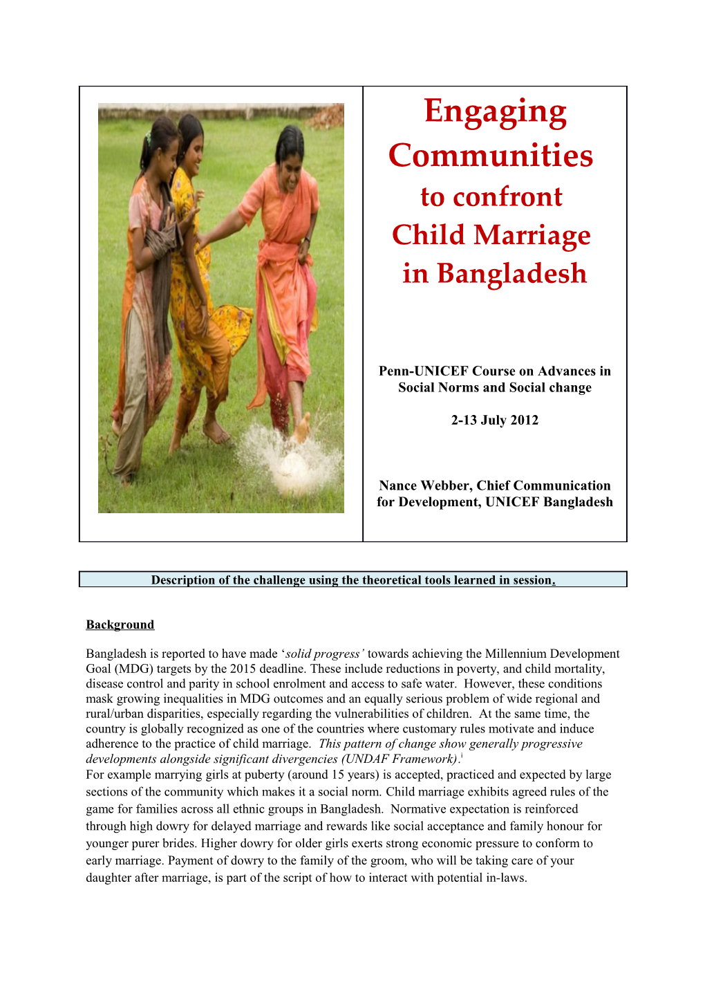 Bangladesh Is Reported to Have Made Solid Progress Towards Achieving the Millennium Development