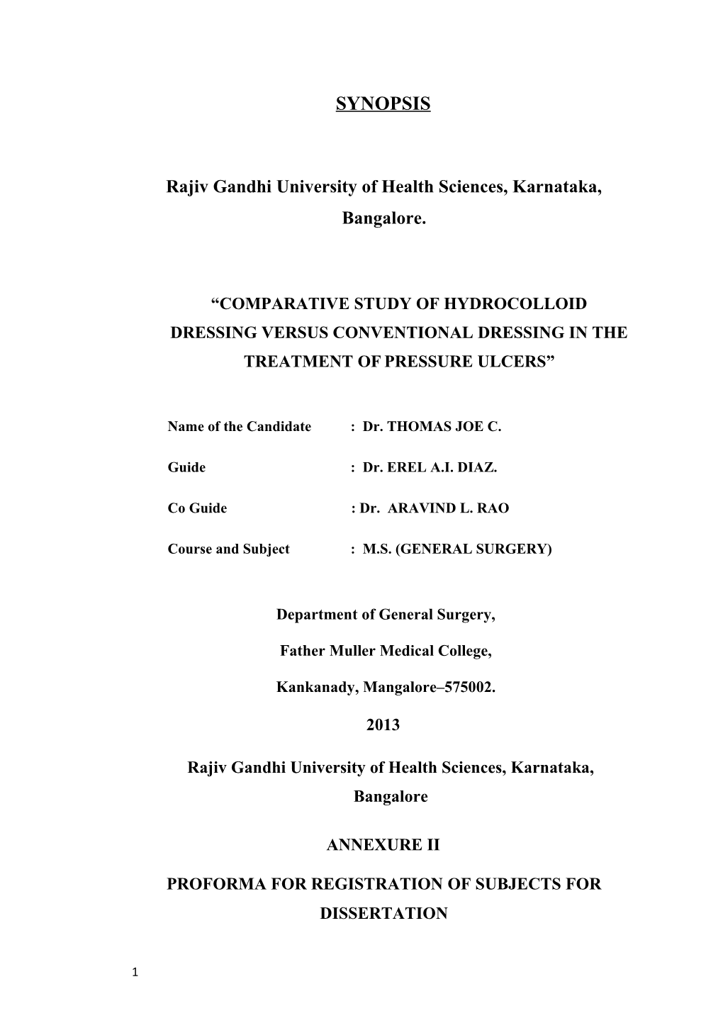 Rajiv Gandhi University of Health Sciences, Karnataka s62