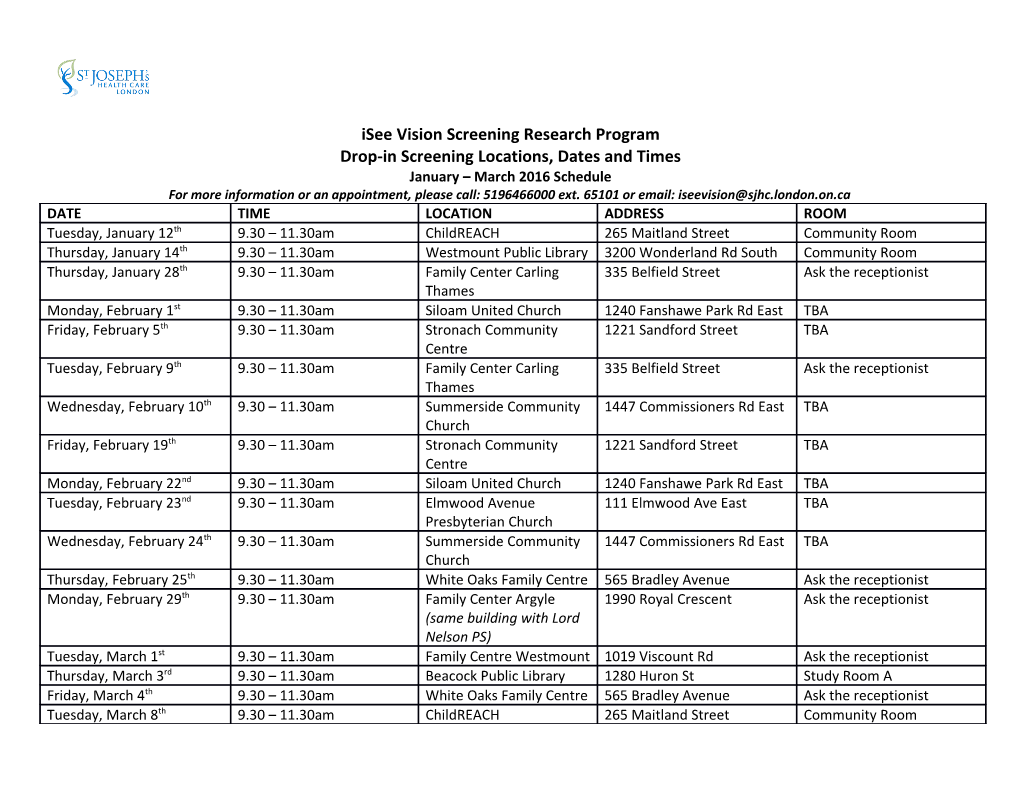 Isee Vision Screening Research Program