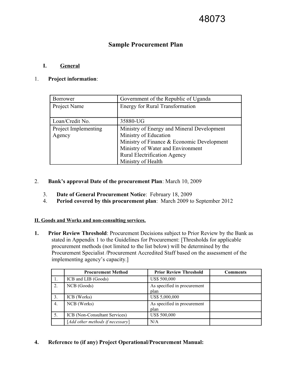 Annex 6: Procurement and Disbursement Arrangements