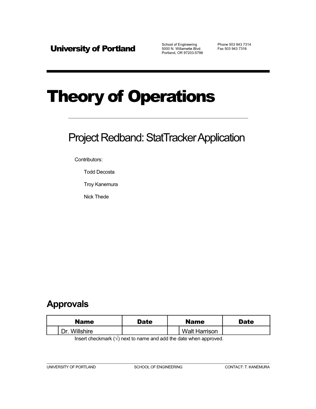 Theory of Operations