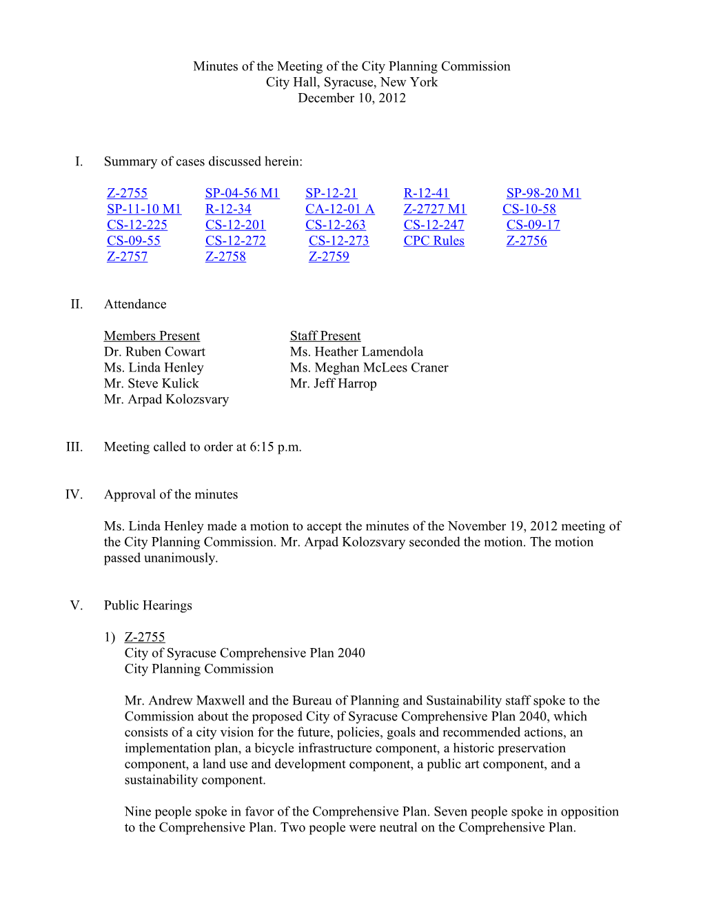 Agenda of the Meeting of Thecity Planning Commission s3