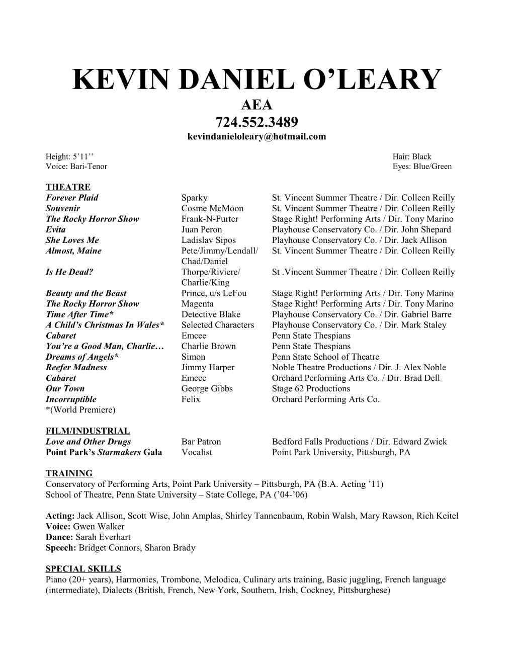 Kevin Daniel O Leary