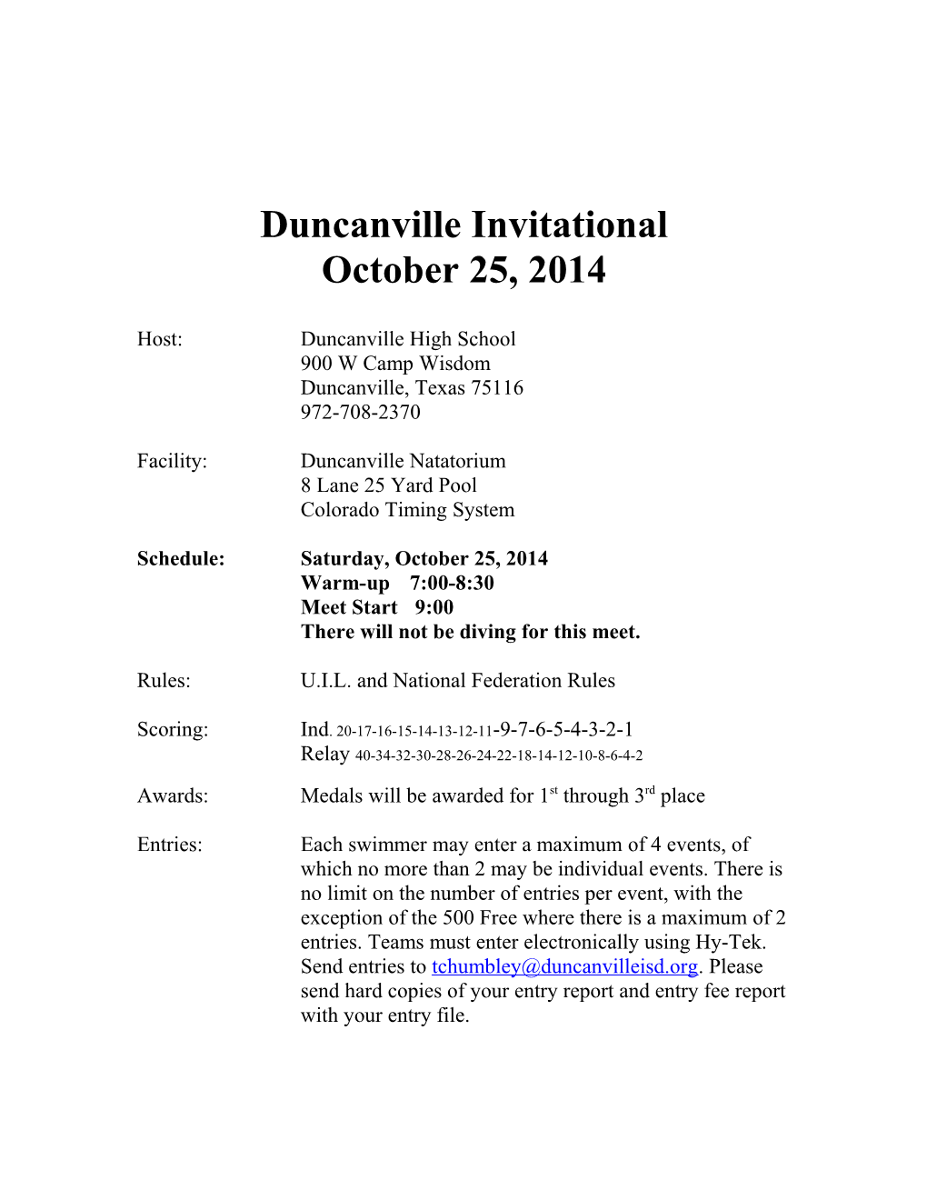Duncanville Invitational
