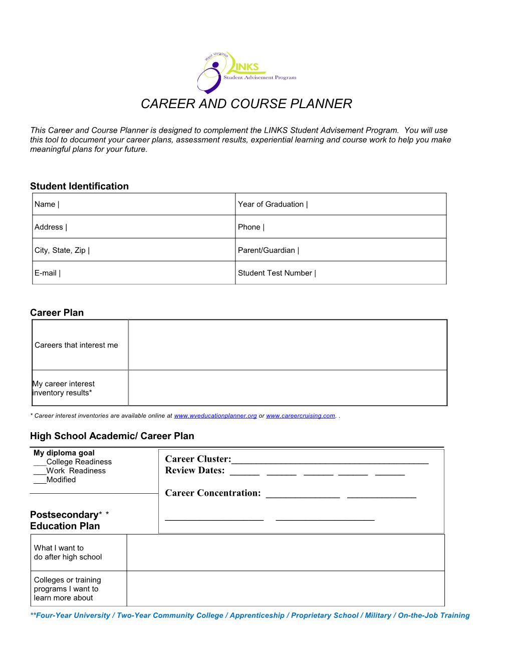 Career and Course Planner