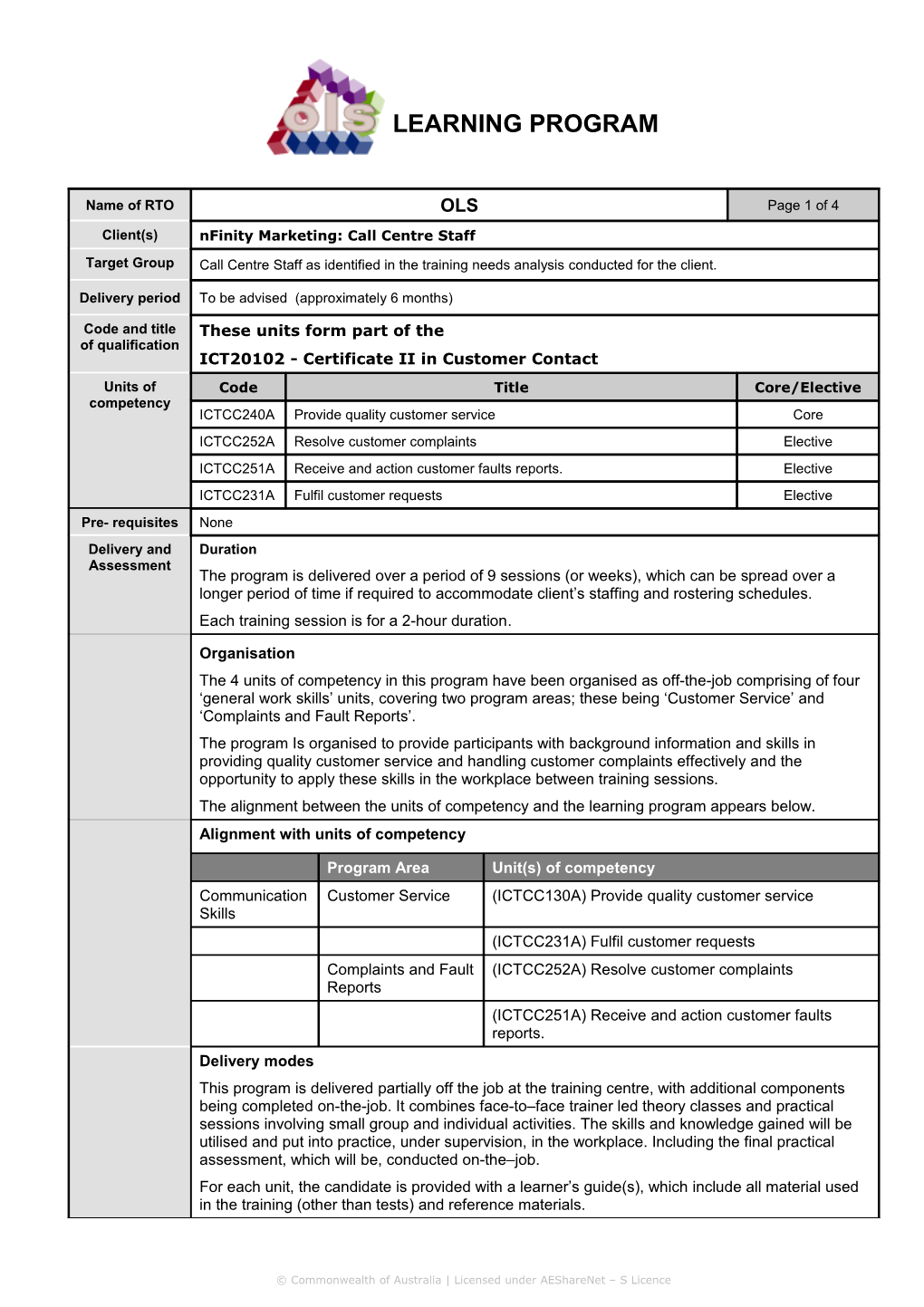 Delivery and Assessment Strategy Outline