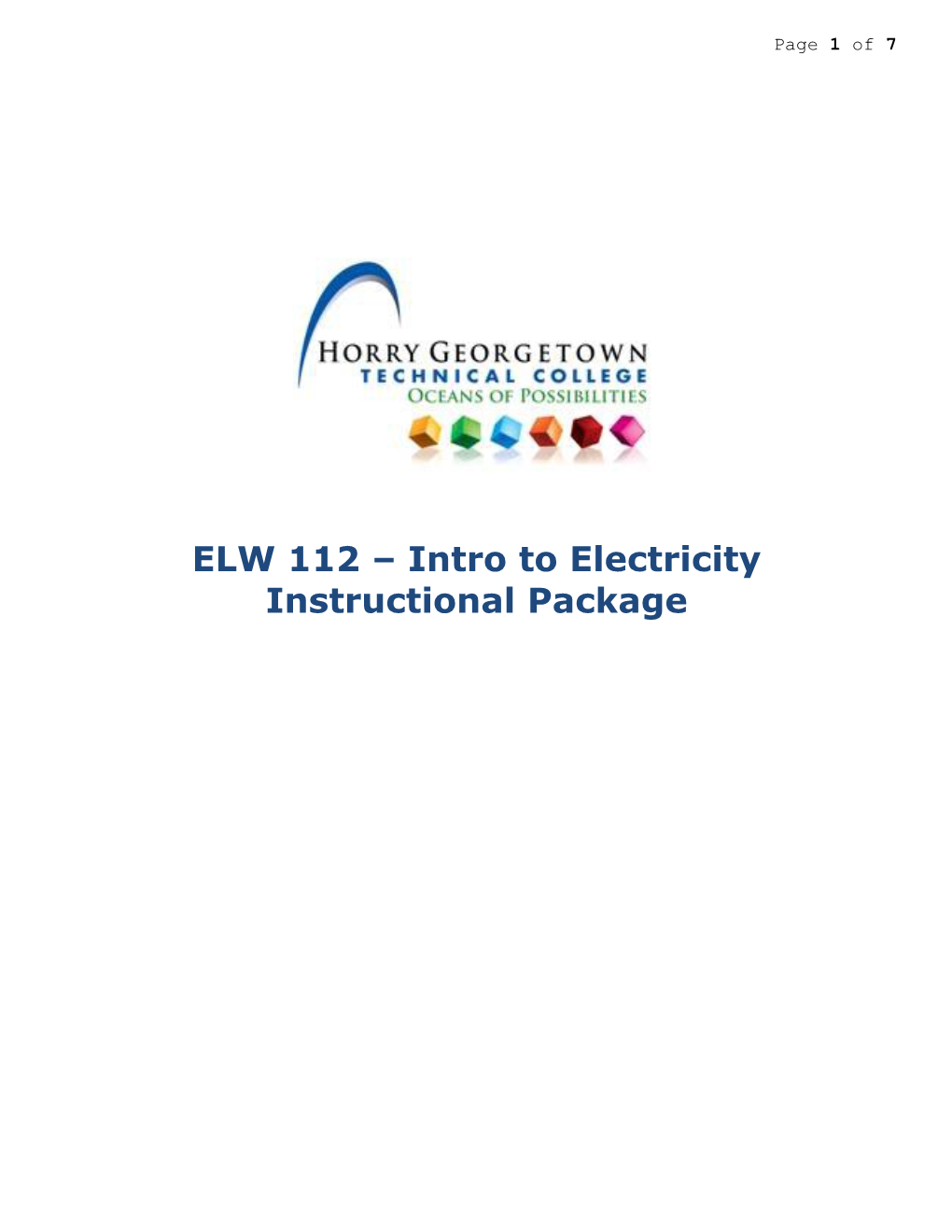 Instructional Package s1