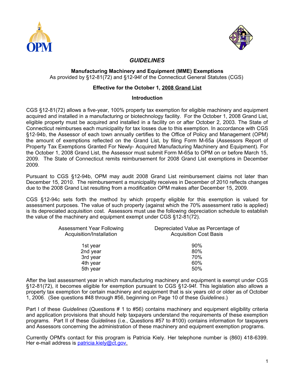 Manufacturing Machinery and Equipment (MME) Exemptions