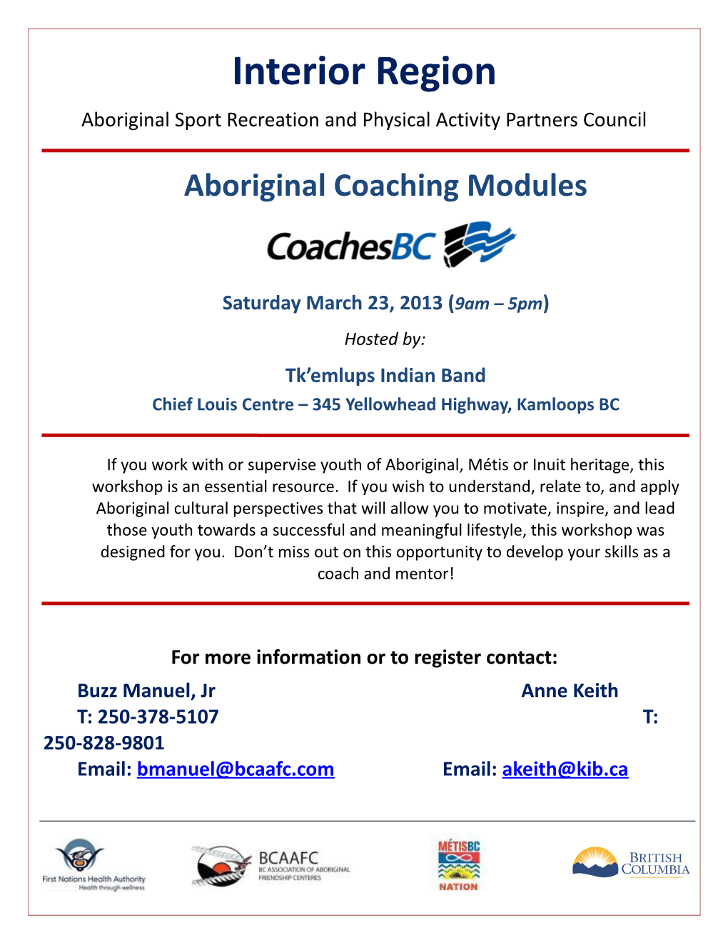 Aboriginal Sport Recreation and Physical Activity Partners Council