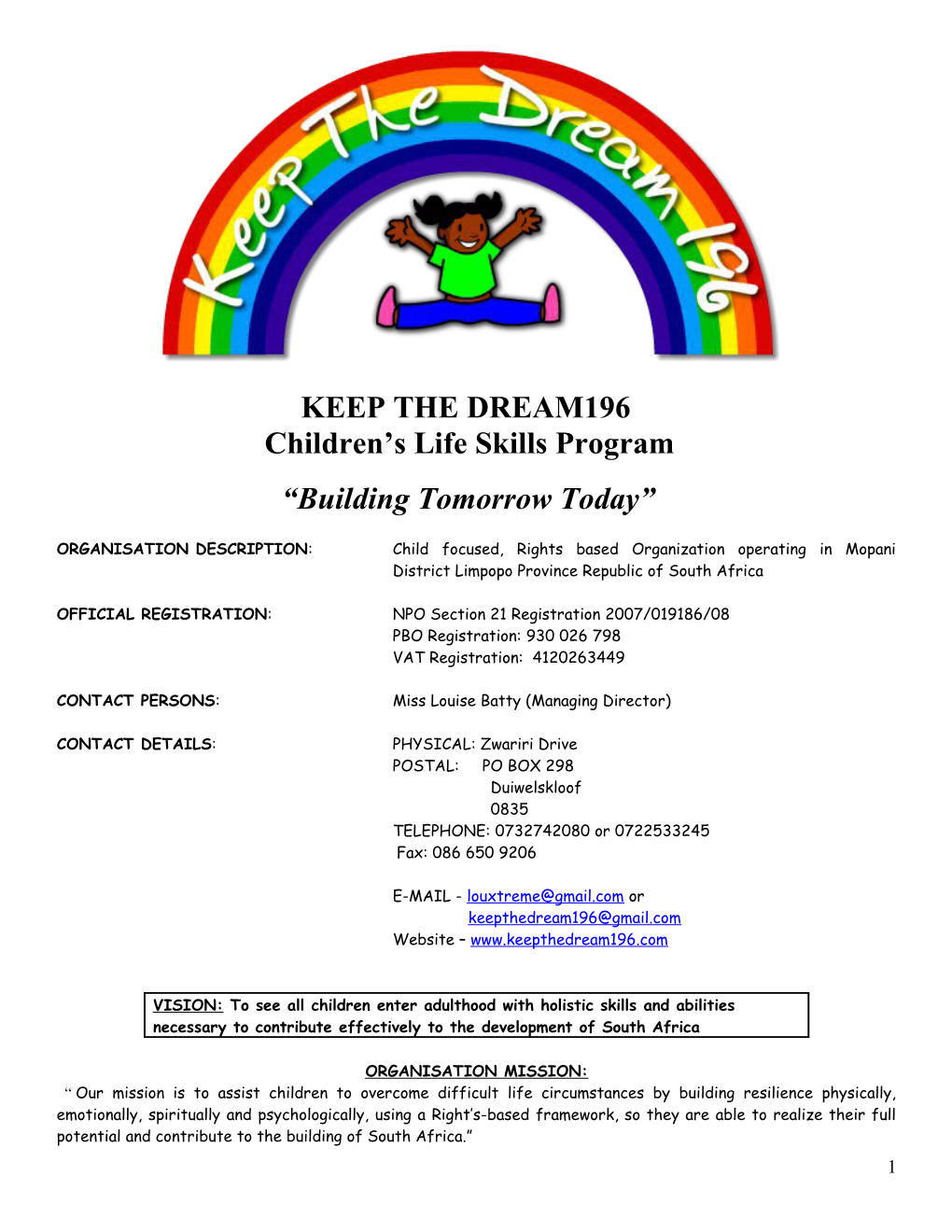 Children S Life Skills Program