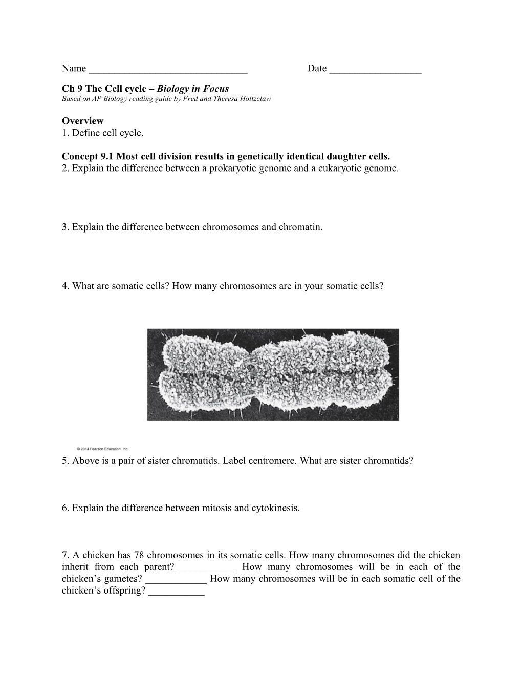 Ch 9 the Cell Cycle Biology in Focus