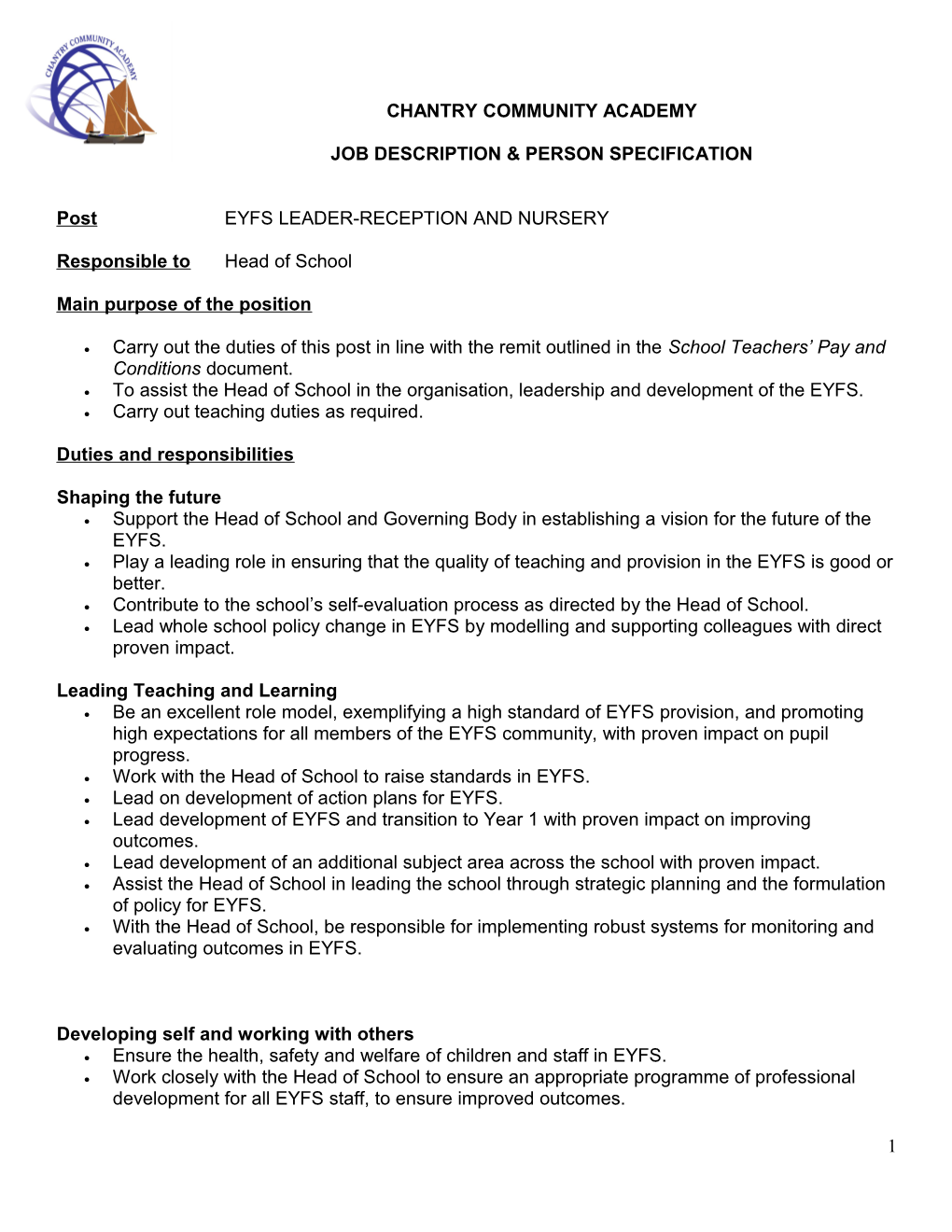 Job Description & Person Specification s11