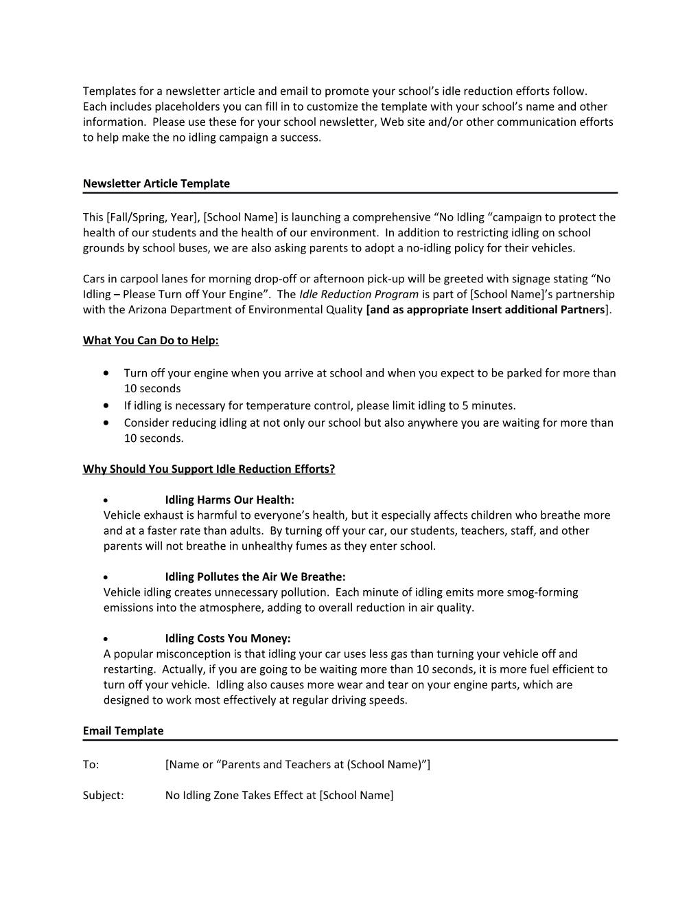 Newsletter Article Template s1