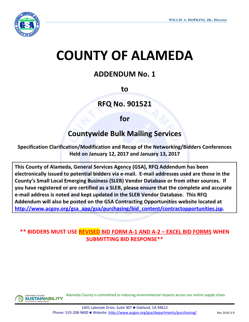 County of Alameda, General Services Agency Purchasing s4