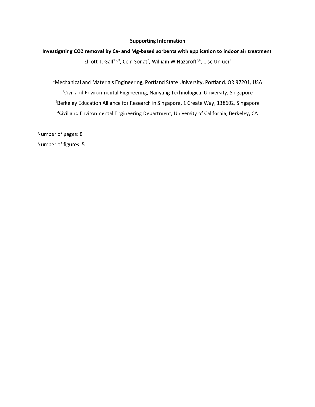 Investigating CO2 Removal by Ca- and Mg-Based Sorbents with Application to Indoor Air