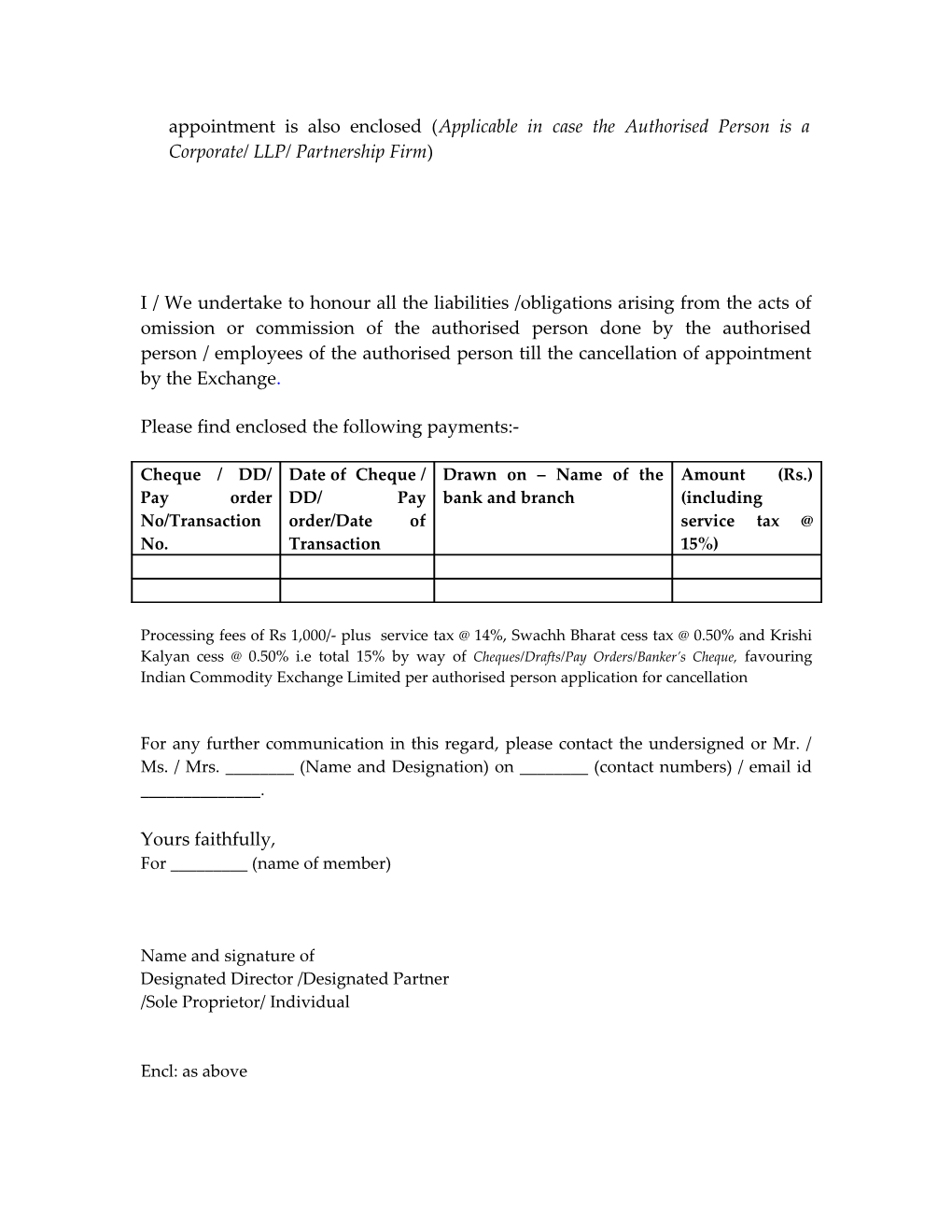 Format of Documents