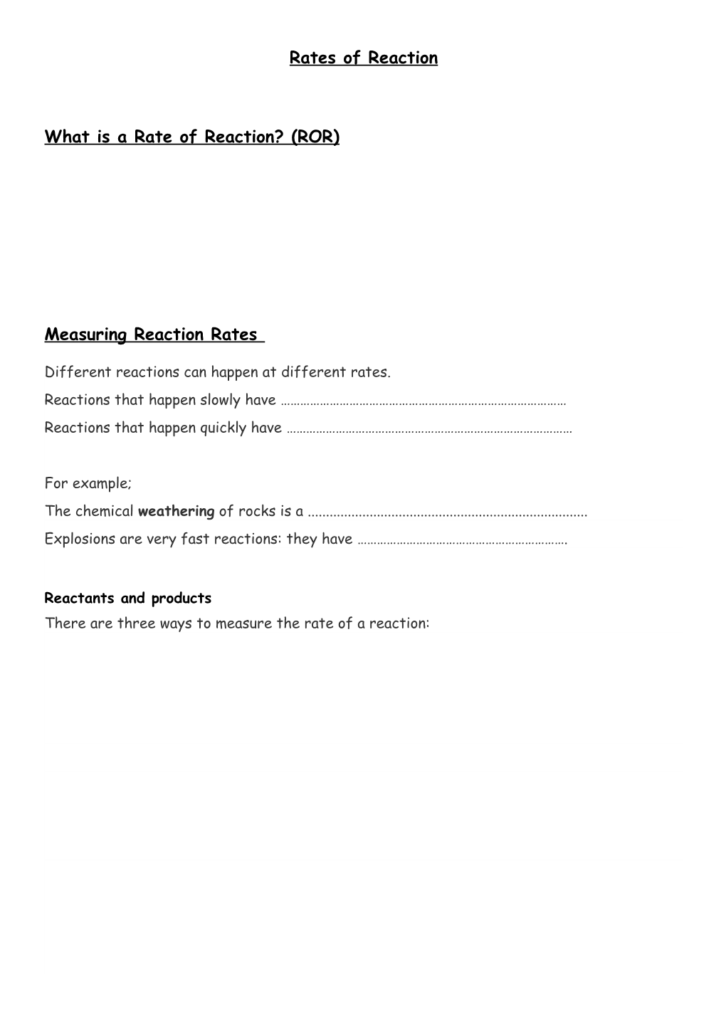 What Is a Rate of Reaction? (ROR)