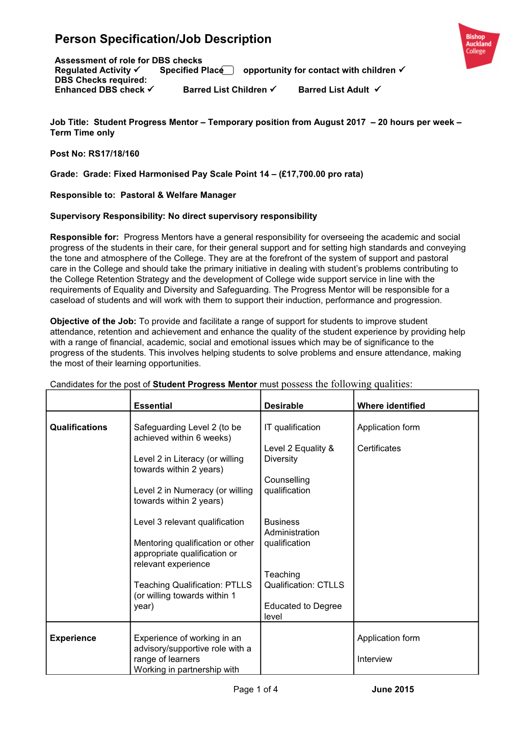 Candidates for the Post of Student Progress Mentor Must Possess the Following Qualities s1