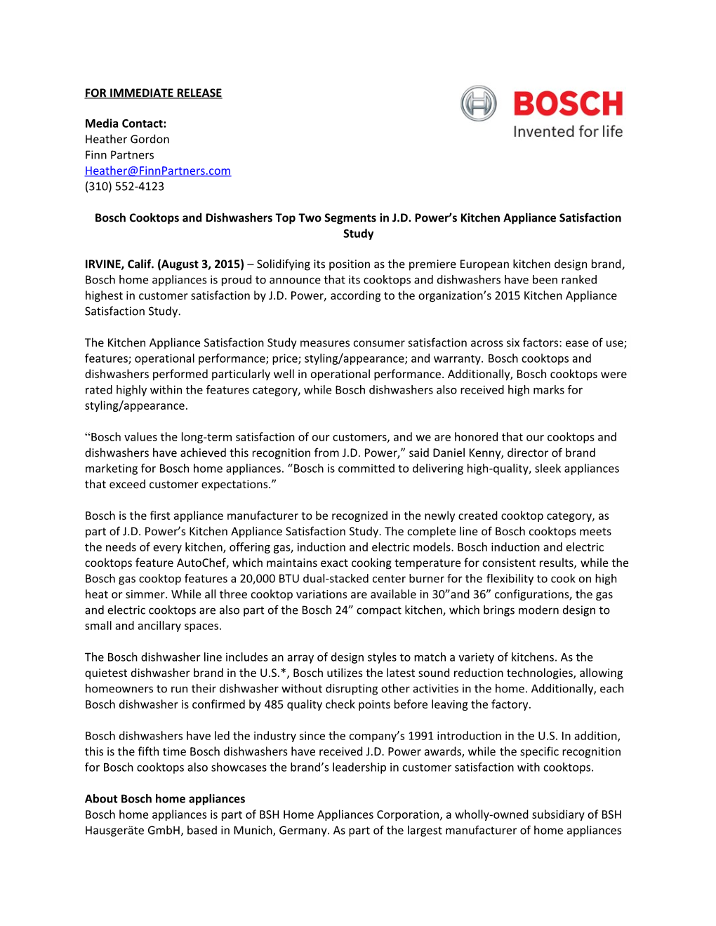 Bosch 2015 J.D. Power Ranking Press Release (265739)