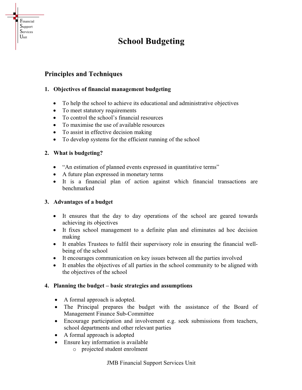 1. Objectives of Financial Management Budgeting