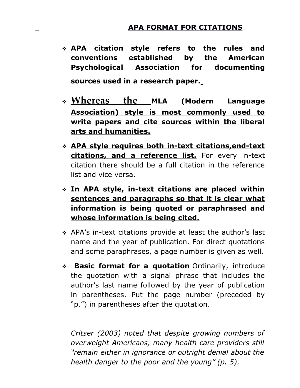 Apa Format for Citations