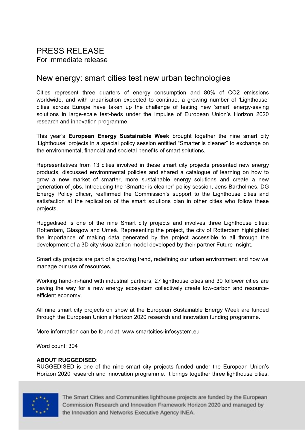 New Energy: Smart Cities Test New Urban Technologies