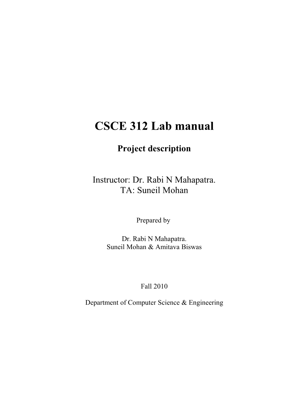CPSC 312 Lab Manual