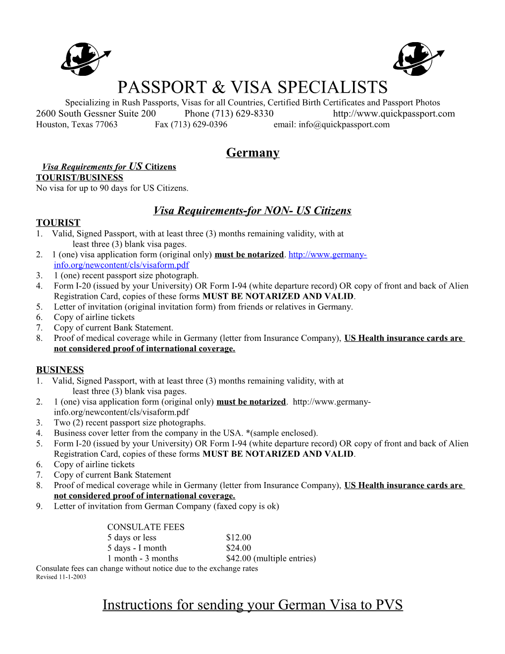 Passport & Visa Specialists