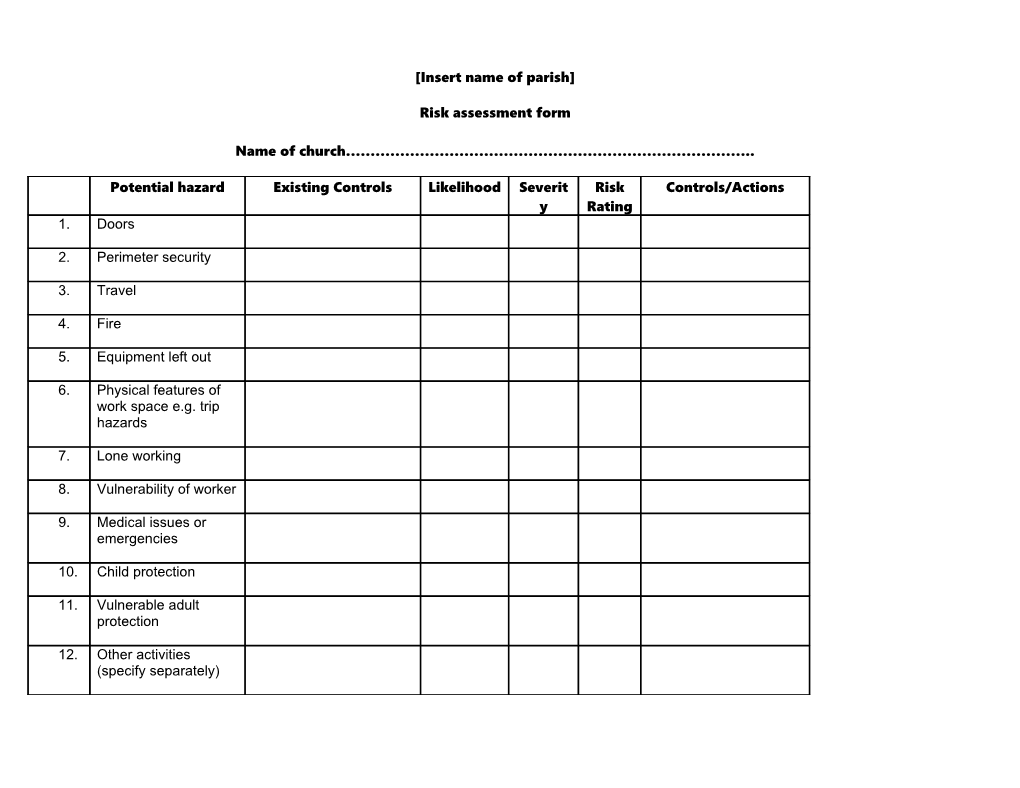 Risk Assessments for Youth and Children S Work