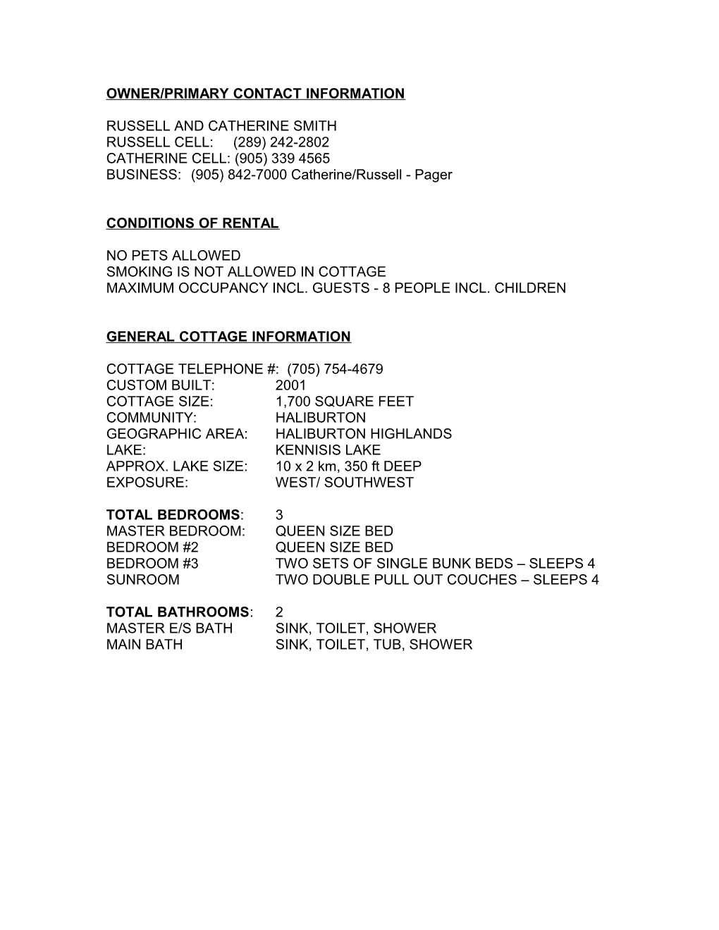 Owner/Primary Contact Information