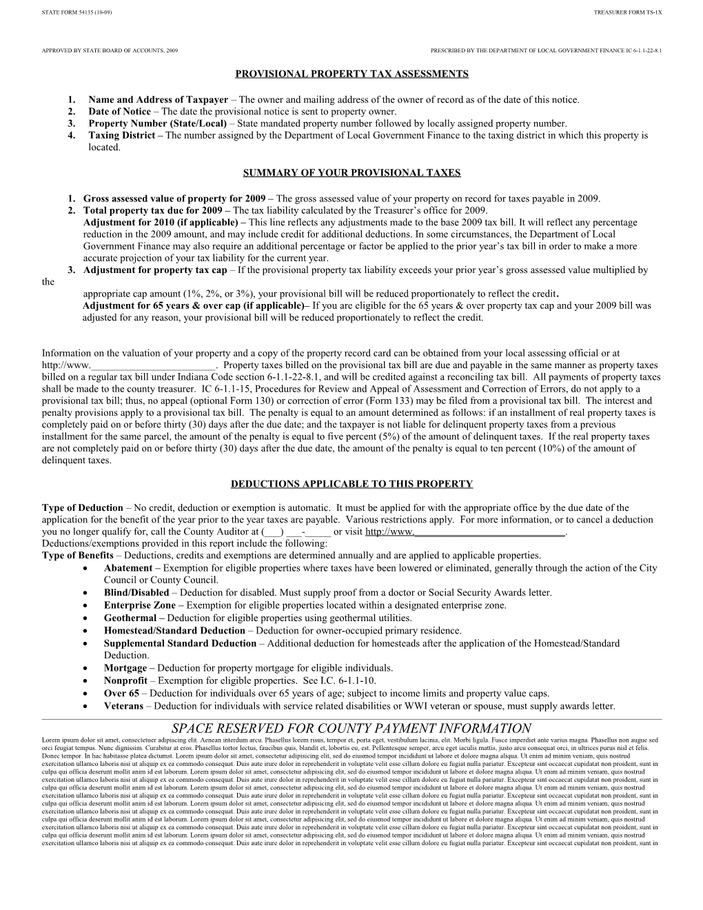 Notice of Property Tax Assessments s1