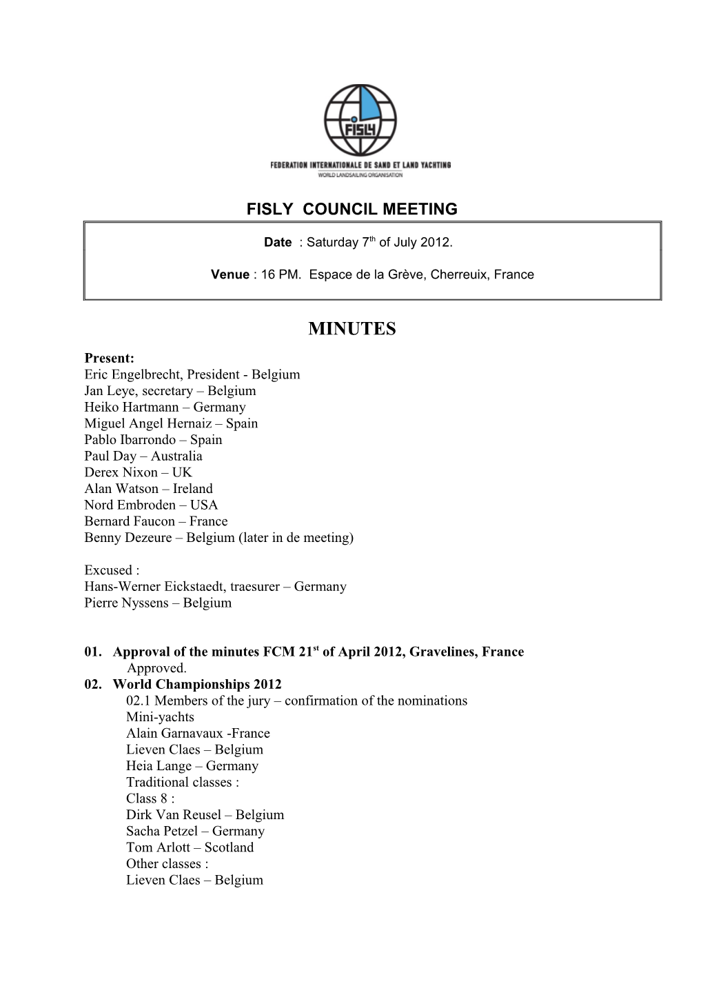 Fisly Council Meeting